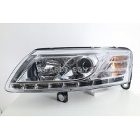 AUDI A6 04-07 Chrome Projector Head Lamp w LED AUDI A6 04-07 Chrome Projector Head Lamp w LED
